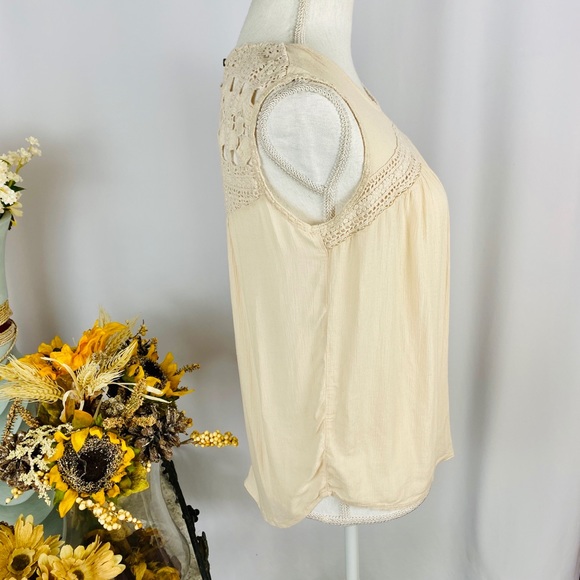 Knox Rose Small Cream Short Sleeve Blouse - Picture 6 of 8